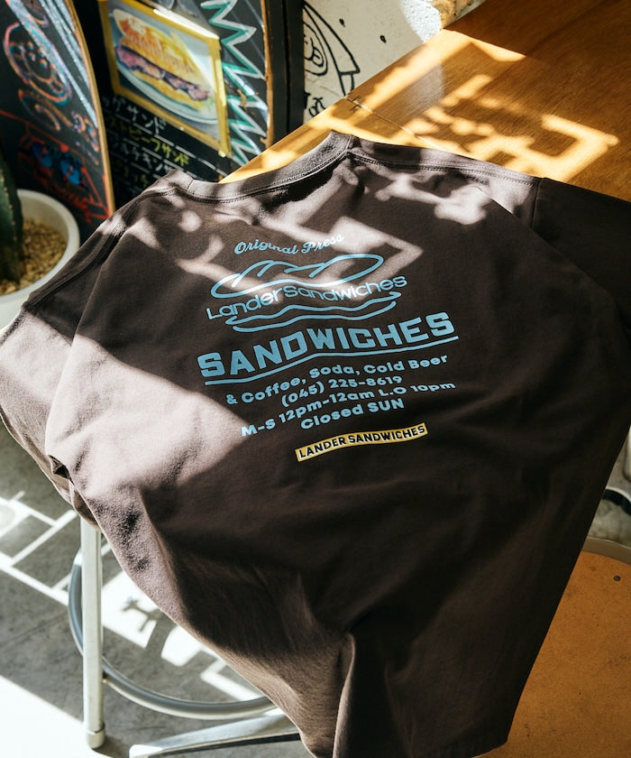 LANDER SANDWICHES × FREAK'S STORE / 背面印花 短袖T恤