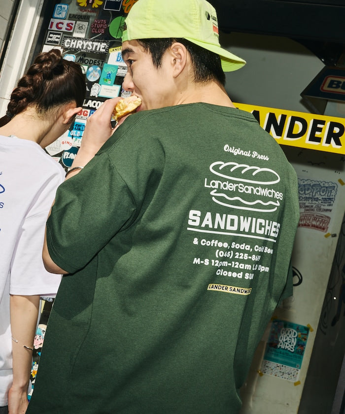 LANDER SANDWICHES × FREAK'S STORE / 背面印花 短袖T恤