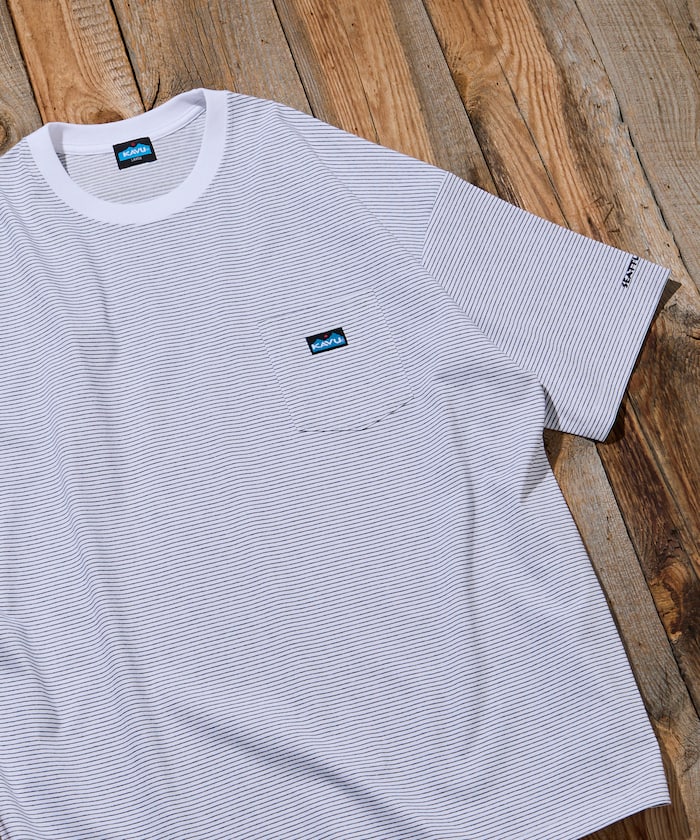 KAVU × FREAK'S STORE / 刺繡口袋短袖T恤