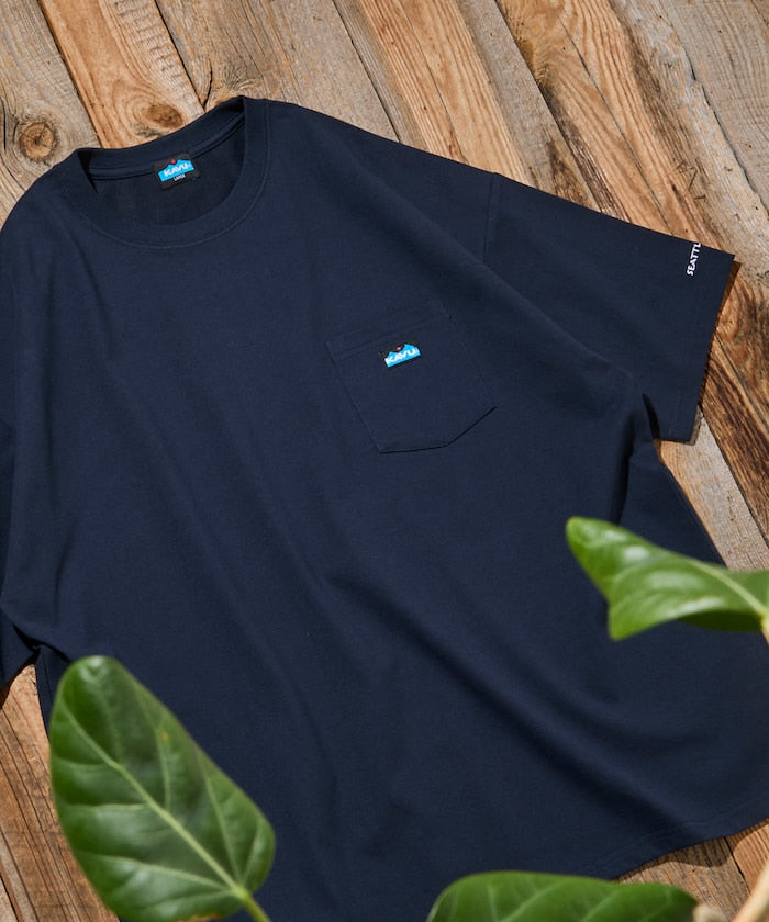 KAVU × FREAK'S STORE / 刺繡口袋短袖T恤