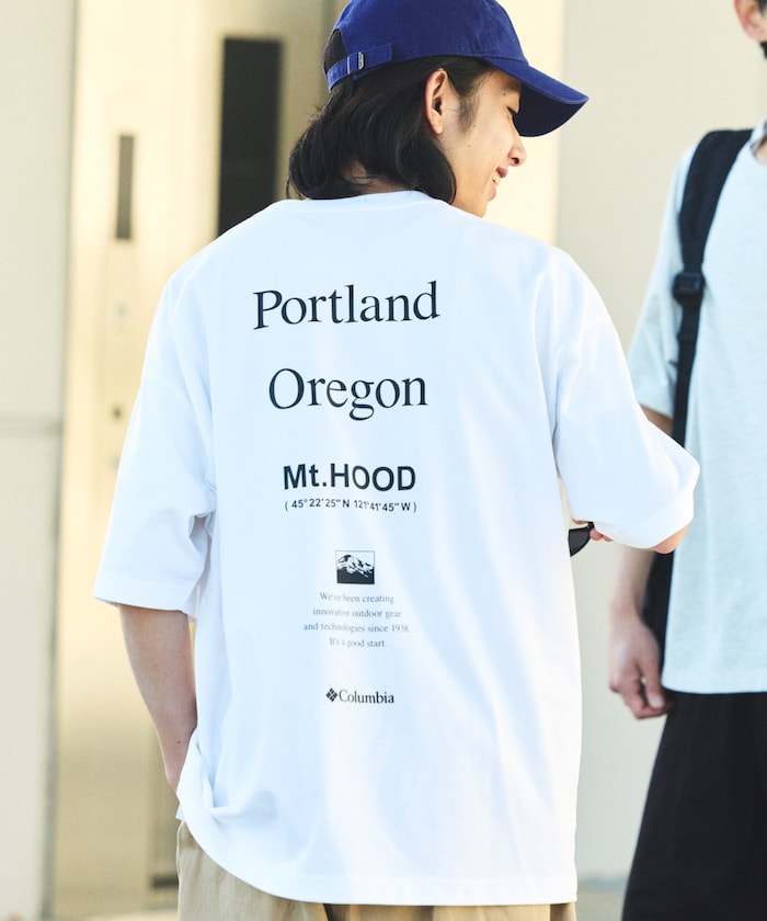 Columbia × FREAK'S STORE / 別注字樣背印吸濕快乾T恤