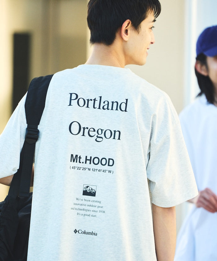 Columbia × FREAK'S STORE / 別注字樣背印吸濕快乾T恤