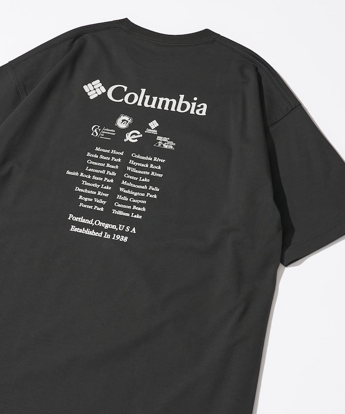 Columbia × FREAK'S STORE / 別注字樣背印吸濕快乾T恤