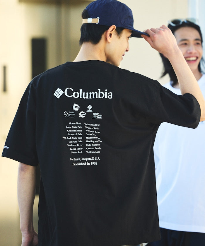 Columbia × FREAK'S STORE / 別注字樣背印吸濕快乾T恤