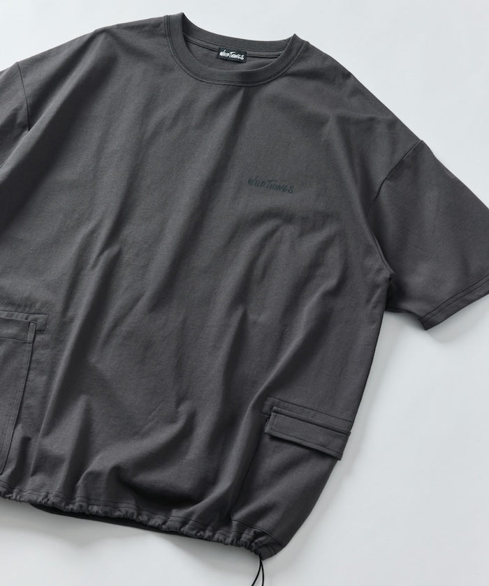 WILD THINGS×FREAK'S STORE / 別注側袋設計 抽繩下擺 短袖T恤