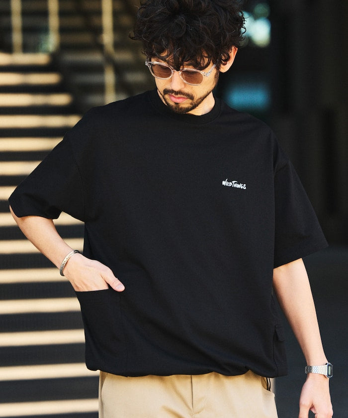 WILD THINGS×FREAK'S STORE / 別注側袋設計 抽繩下擺 短袖T恤