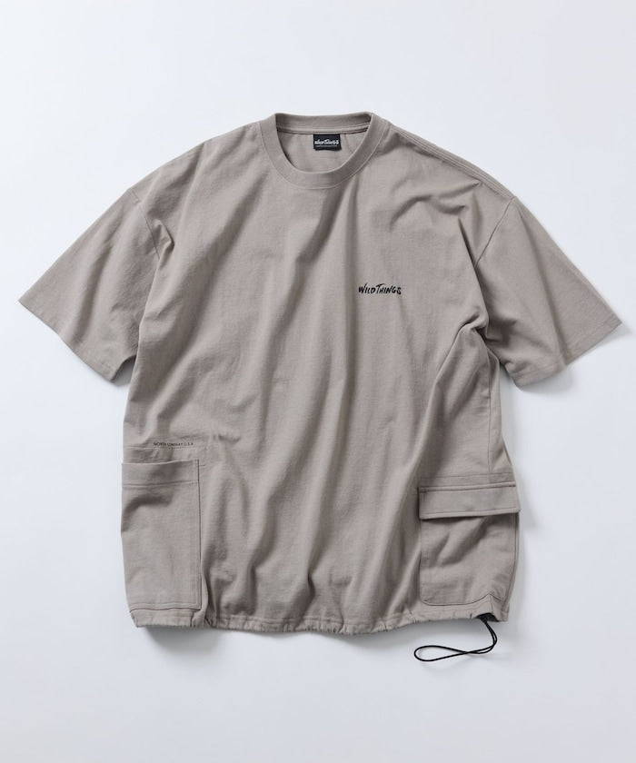 WILD THINGS×FREAK'S STORE / 別注側袋設計 抽繩下擺 短袖T恤