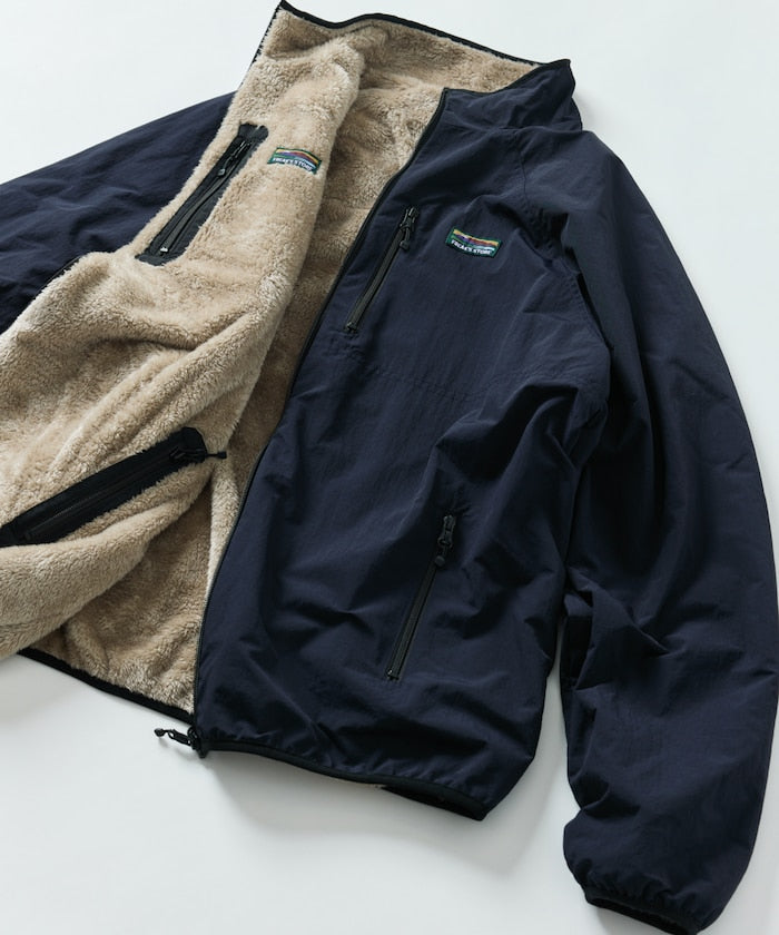 FREAK’S STORE / 寬鬆剪裁 尼龍 × 羊羔絨 雙面穿外套