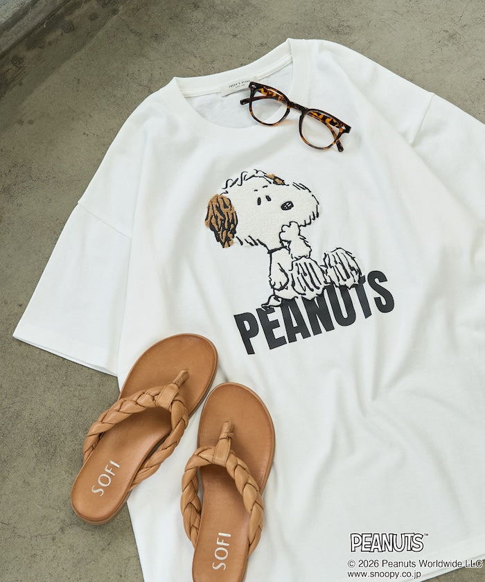 PEANUTS x FREAK’S STORE / PEANUTS 立體刺繡短袖T恤 女版 單尺寸