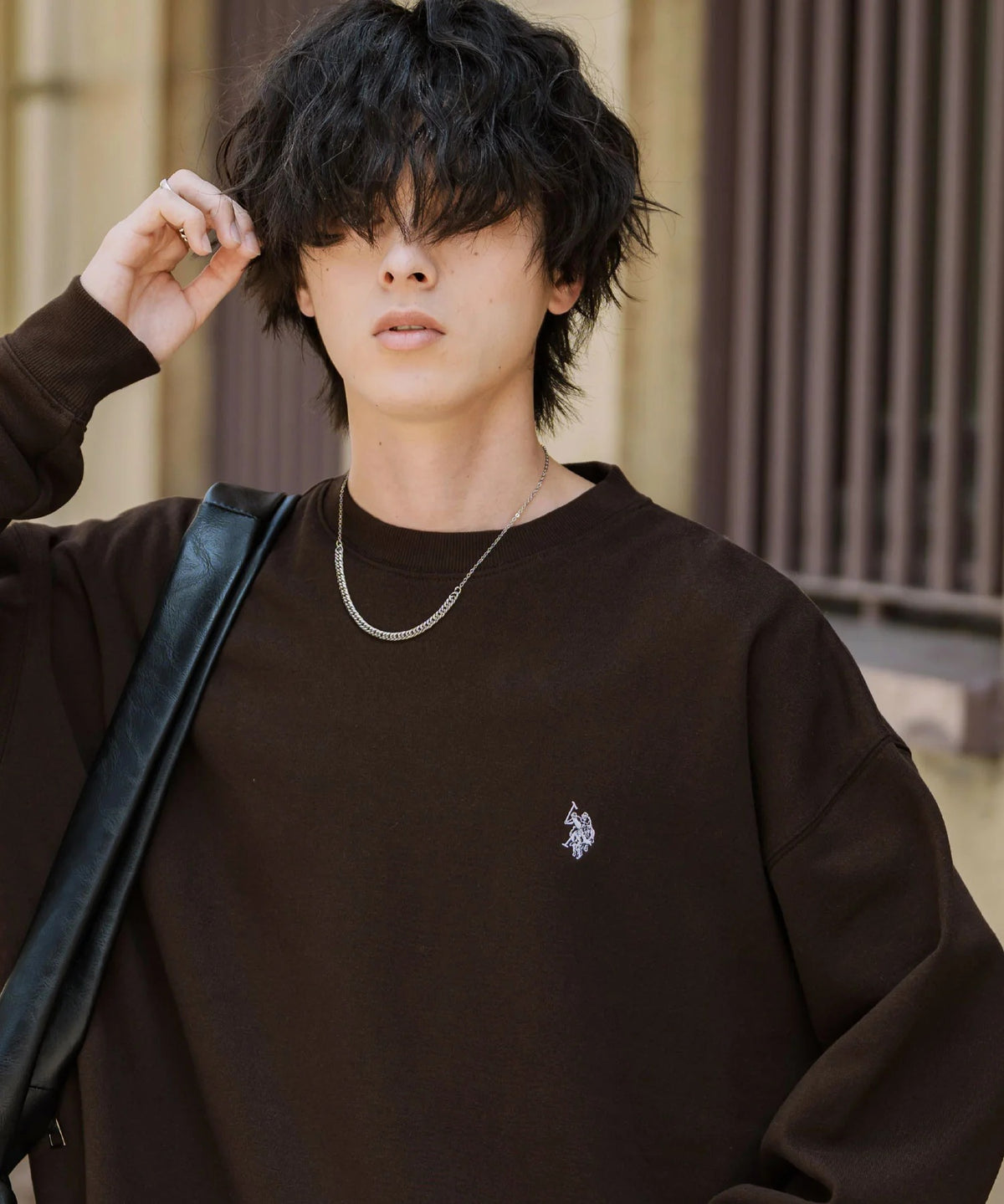U.S. POLO ASSN. / 寬鬆刷毛刺繡 圓領衫(日本聯名限定)