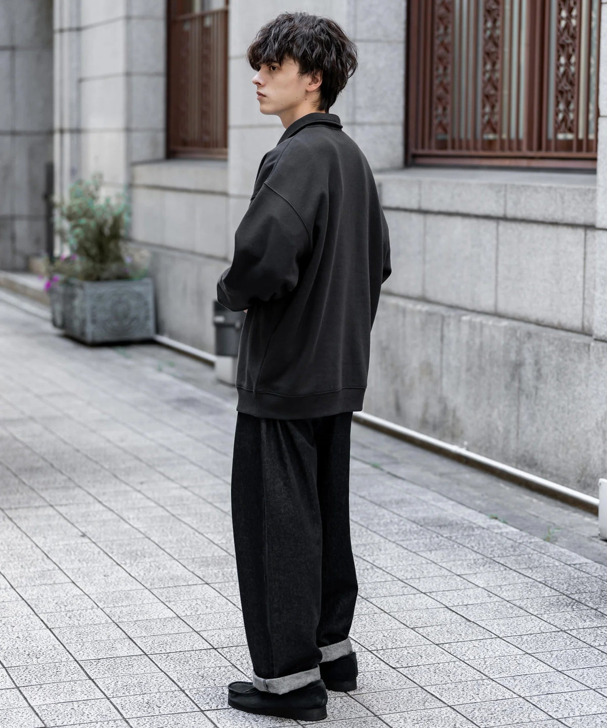U.S. POLO ASSN. / 寬鬆 刷毛刺繡 半拉鍊開襟衫(日本聯名限定)