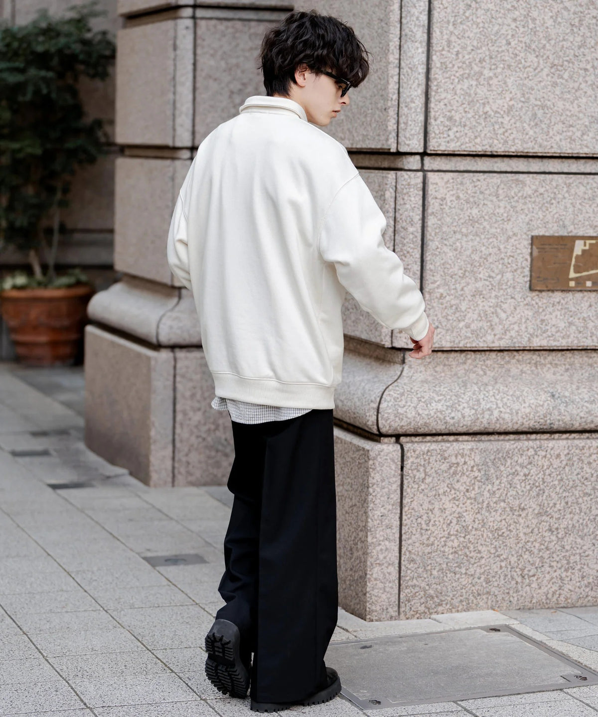 U.S. POLO ASSN. / 寬鬆 刷毛刺繡 半拉鍊開襟衫(日本聯名限定)