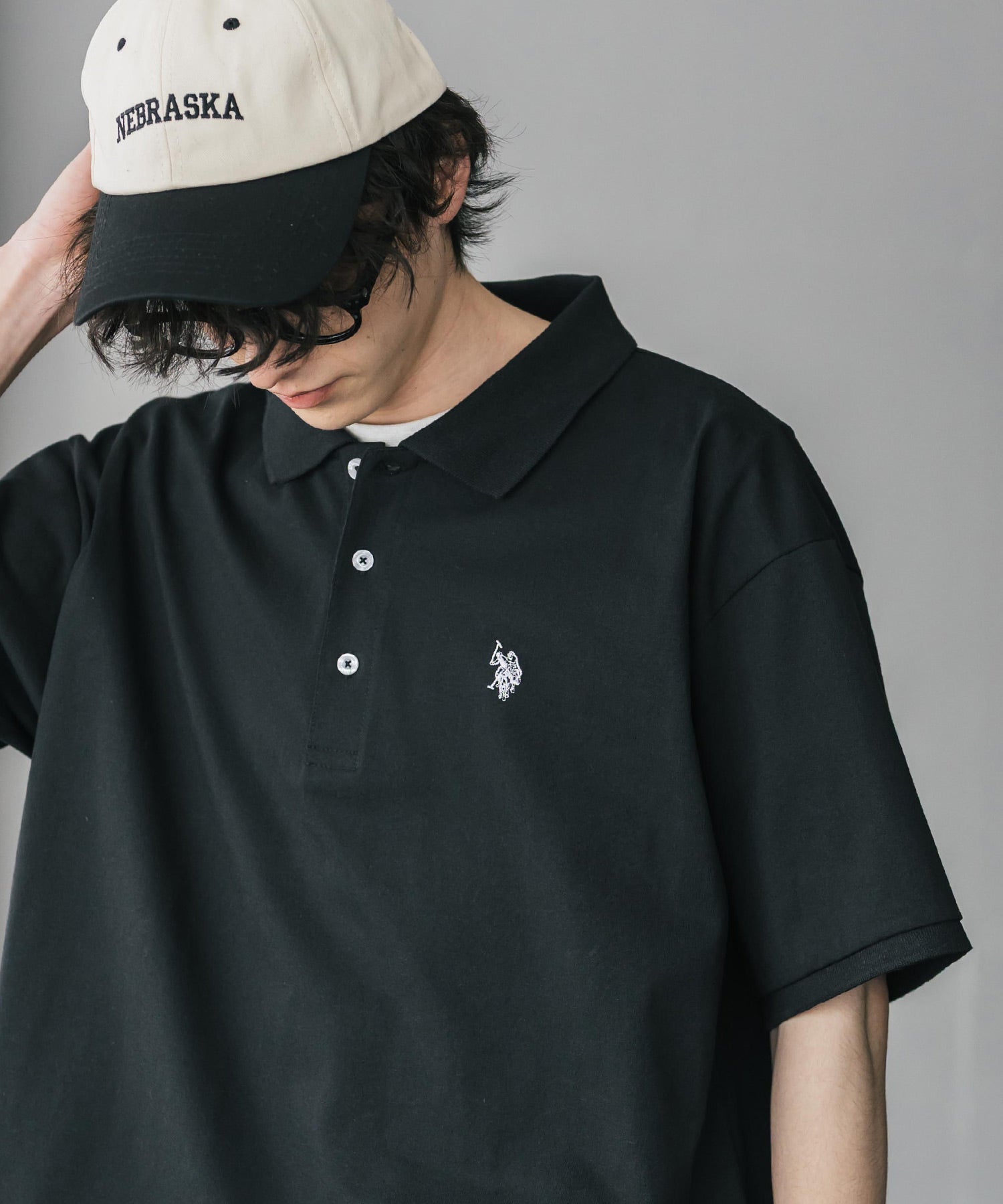 U.S. POLO ASSN. / 刺繡標誌天竺短袖Polo衫