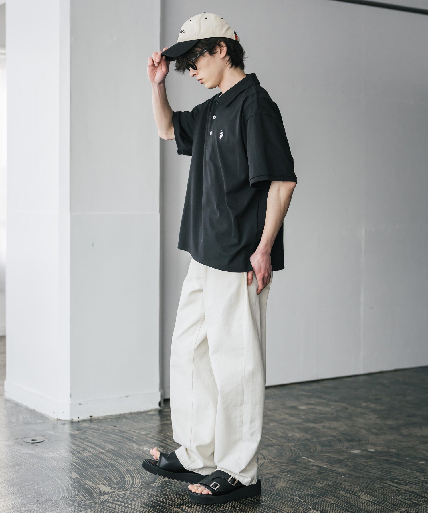 U.S. POLO ASSN. / 刺繡標誌天竺短袖Polo衫