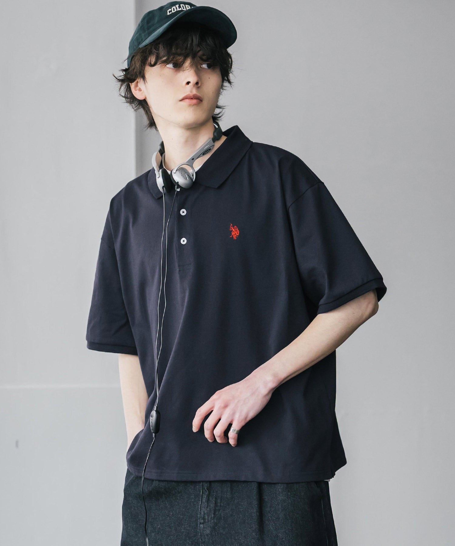 U.S. POLO ASSN. / 刺繡標誌天竺短袖Polo衫