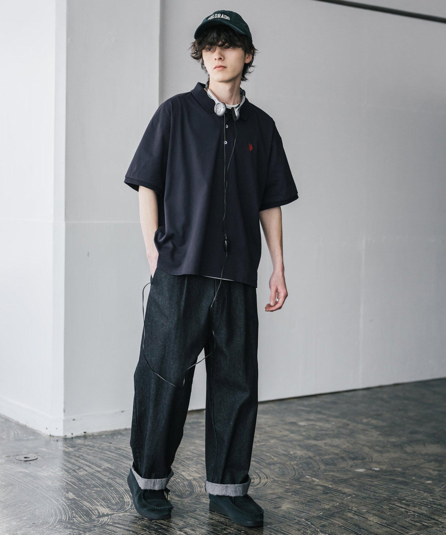 U.S. POLO ASSN. / 刺繡標誌天竺短袖Polo衫