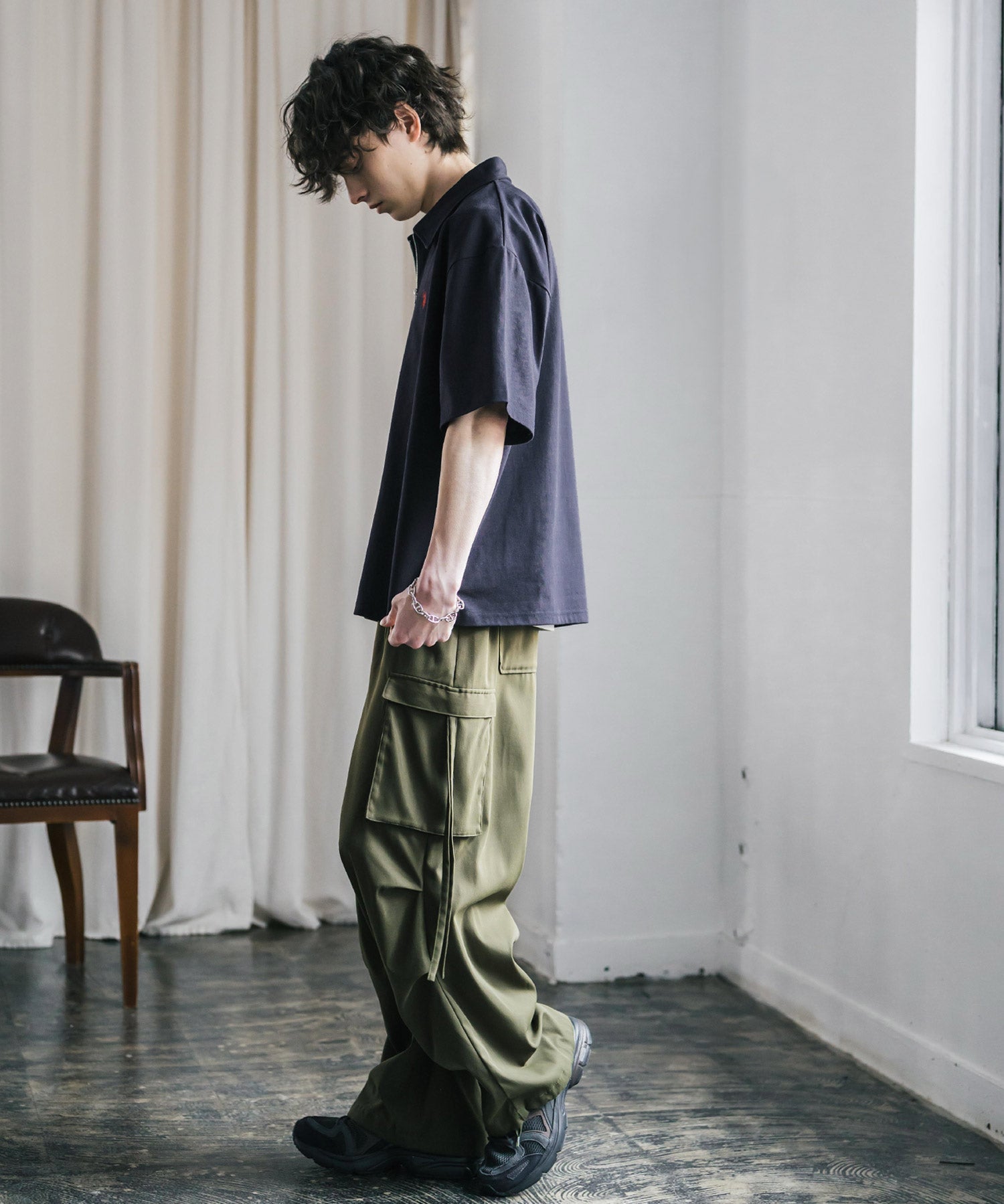U.S. POLO ASSN. / 半拉鍊刺繡短袖 Polo 衫