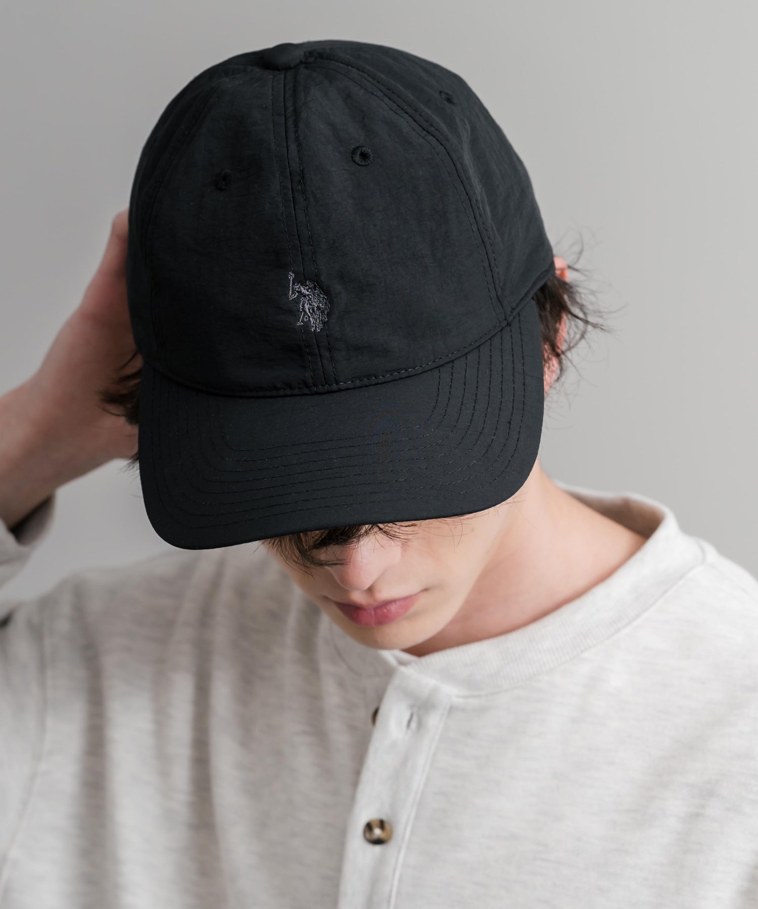 U.S. POLO ASSN. / 刺繡標誌機能尼龍棒球帽