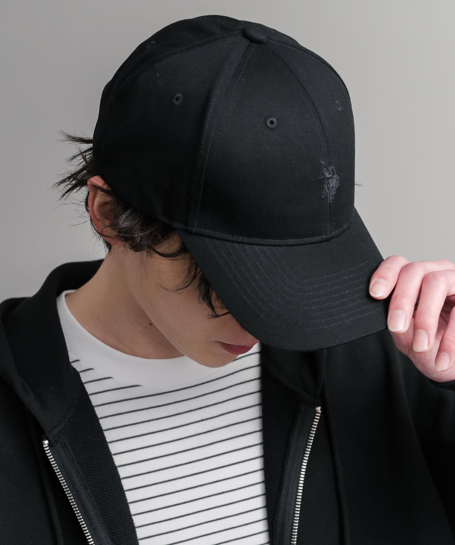 U.S. POLO ASSN. / 刺繡標誌純棉斜紋棒球帽