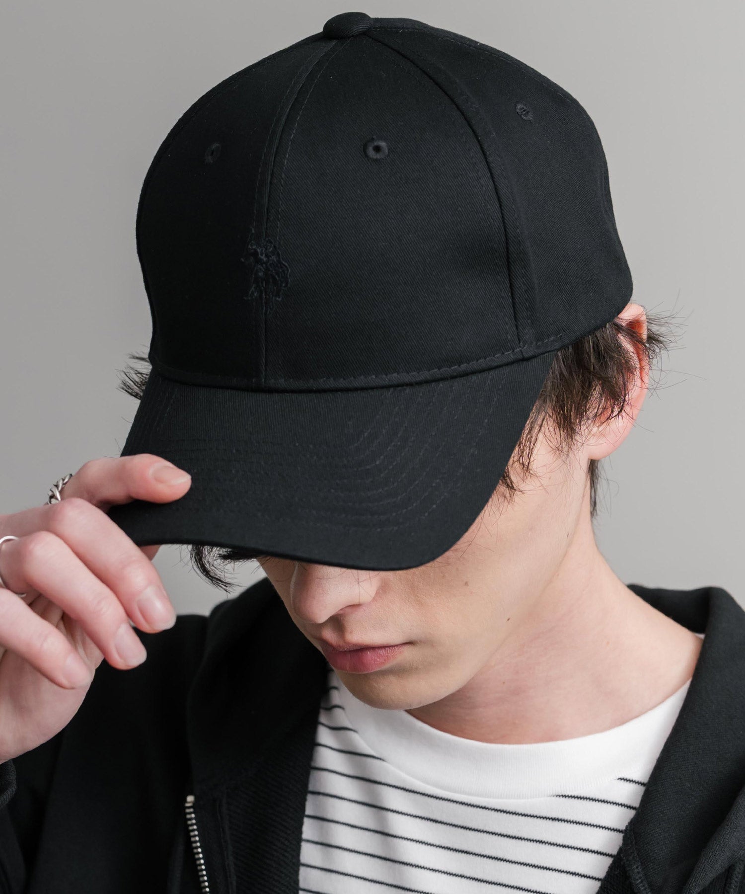 U.S. POLO ASSN. / 刺繡標誌純棉斜紋棒球帽