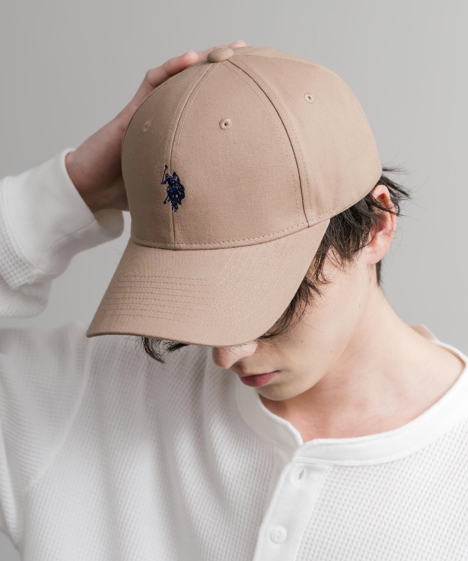 U.S. POLO ASSN. / 刺繡標誌純棉斜紋棒球帽