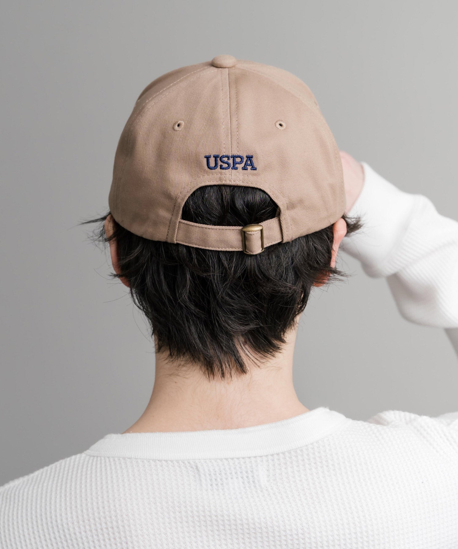 U.S. POLO ASSN. / 刺繡標誌純棉斜紋棒球帽