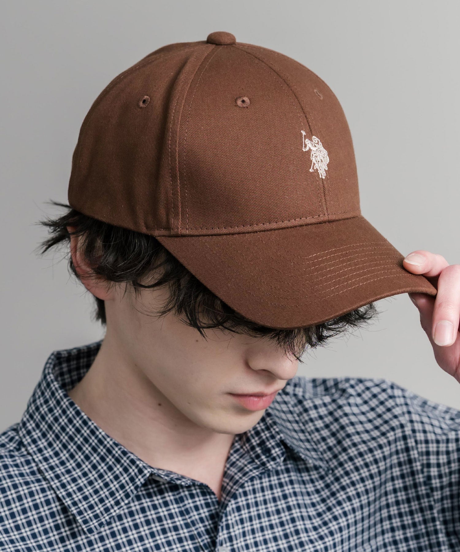 U.S. POLO ASSN. / 刺繡標誌純棉斜紋棒球帽