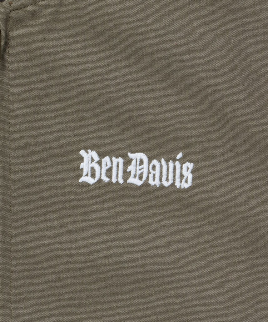 BEN DAVIS / 復古刺繡羅紋袖口 帆布工作外套