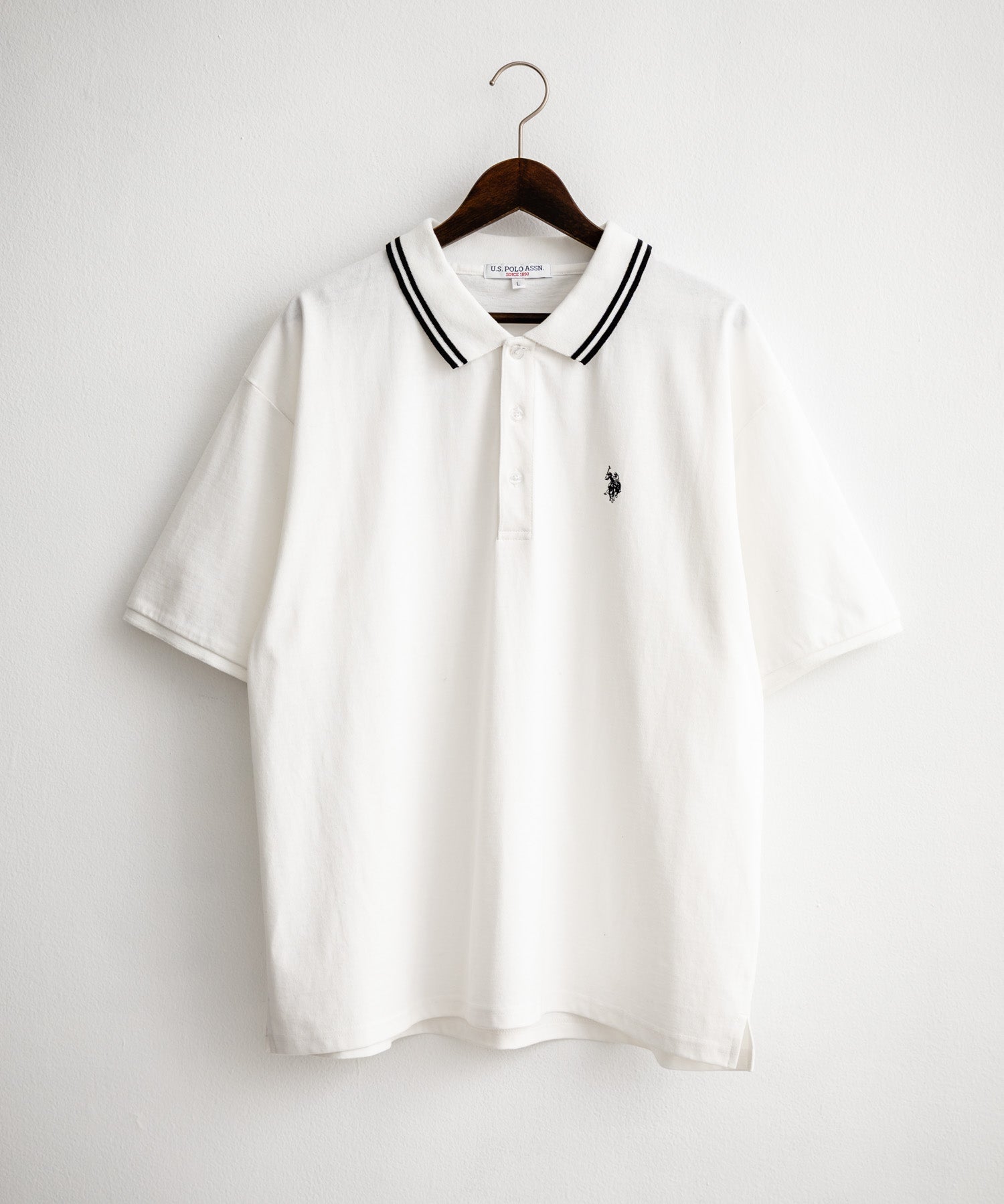 U.S. POLO ASSN. / 刺繡標誌天竺短袖Polo衫