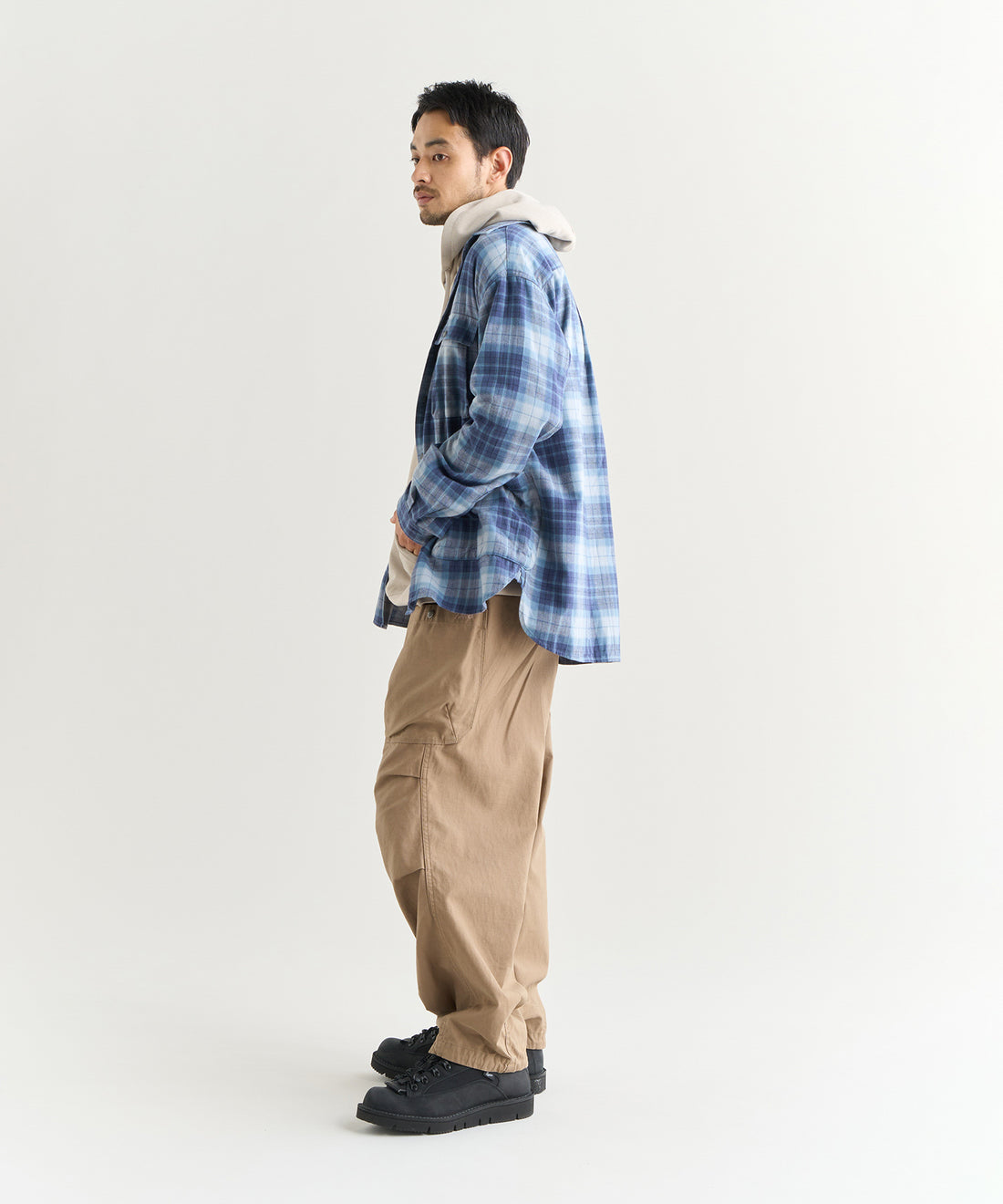 NANGA FADE TARTAN CHECK CAMP SHIRT / 格紋營地襯衫