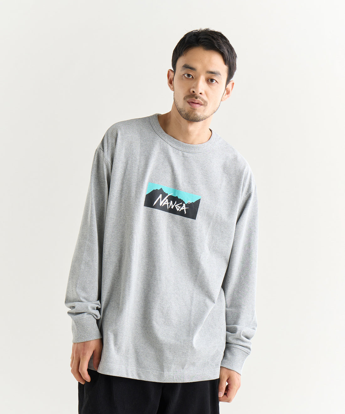 NANGA ECO HYBRID BOX LOGO L/S TEE(UNISEX) / 長袖T恤