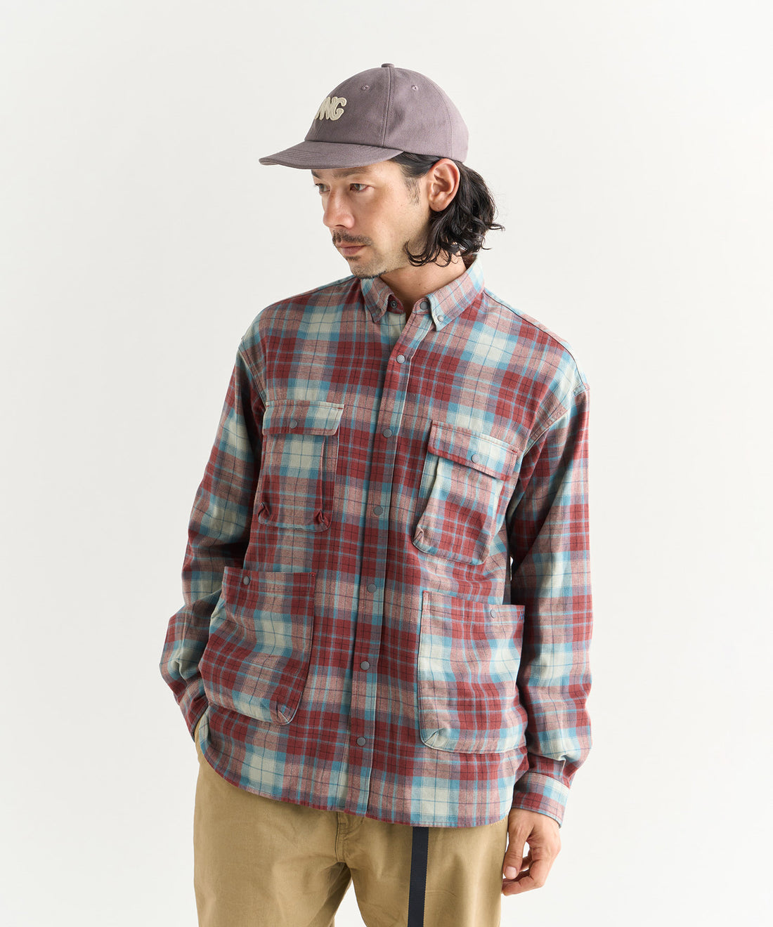 NANGA FADE TARTAN CHECK CAMP SHIRT / 格紋營地襯衫