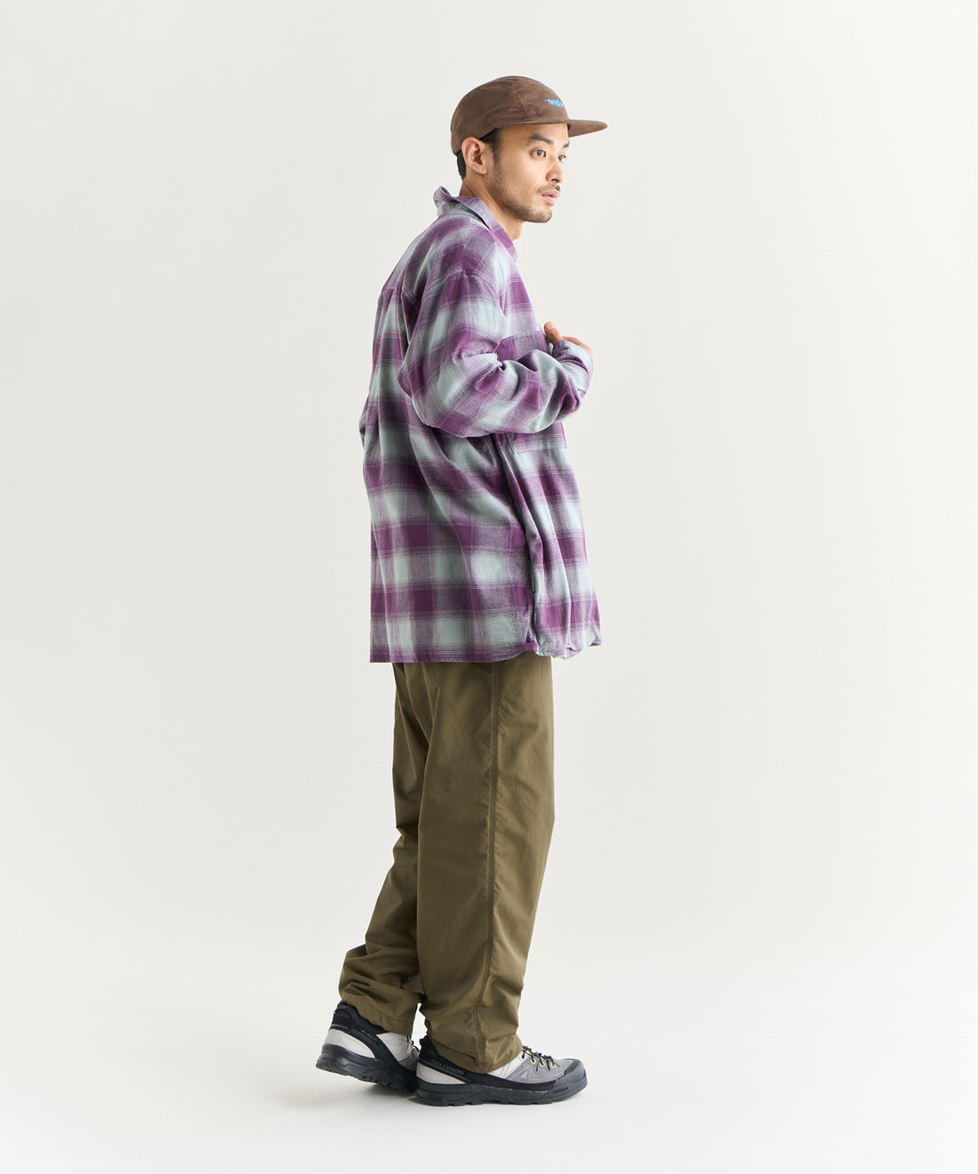 NANGA OMBRE CHECK W PK BOX SHIRT / 雙口袋機能格紋襯衫