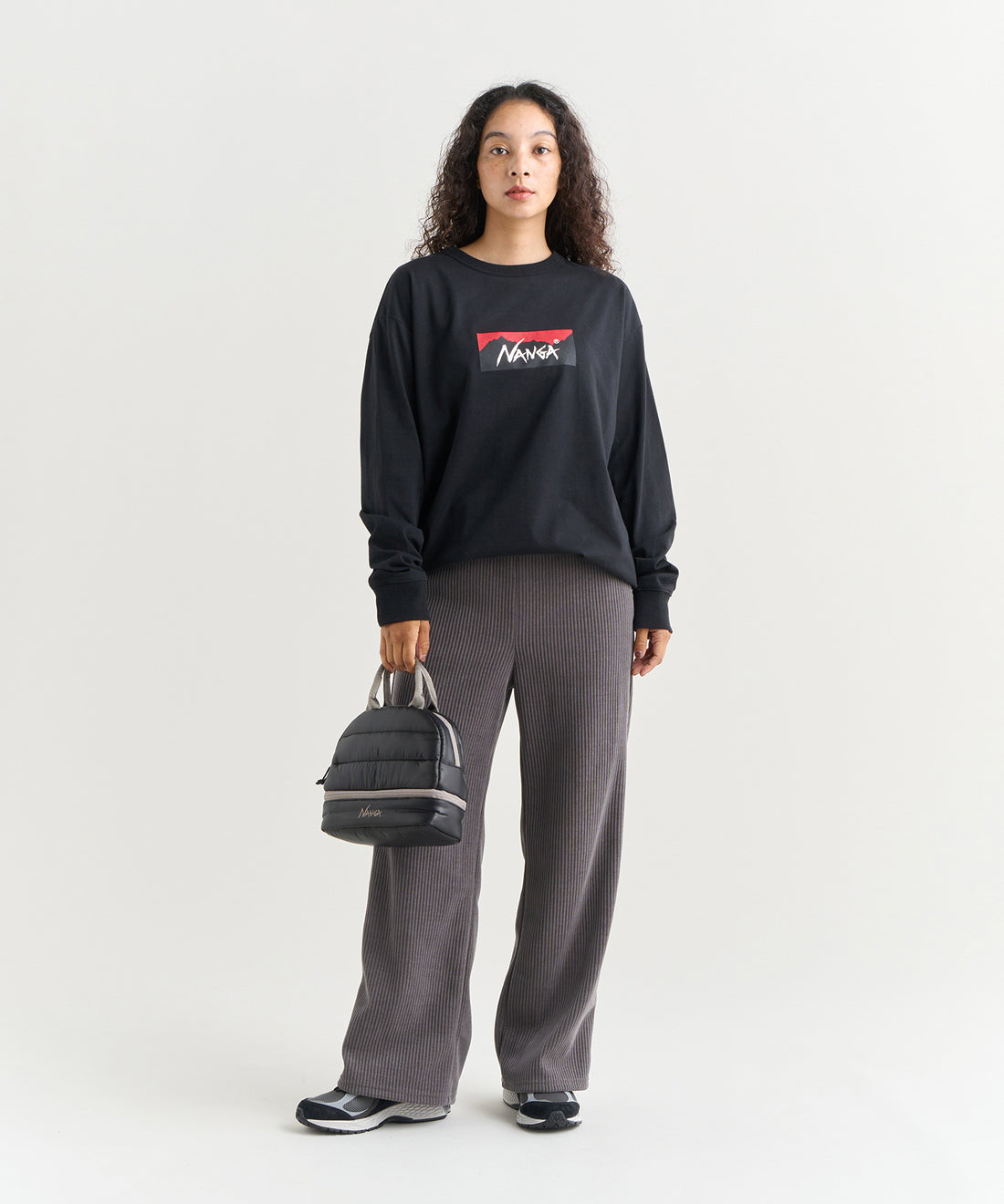 NANGA ECO HYBRID BOX LOGO L/S TEE(UNISEX) / 長袖T恤