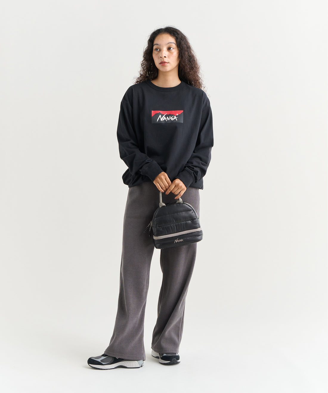 NANGA ECO HYBRID BOX LOGO L/S TEE(UNISEX) / 長袖T恤