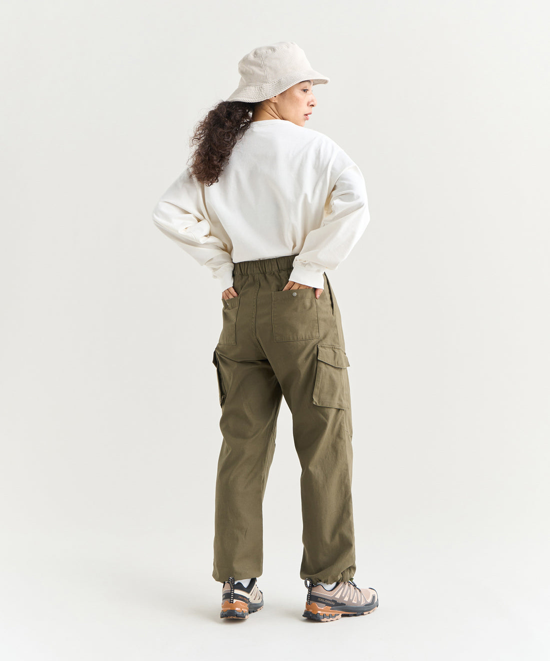 NANGA ECO HYBRID BOX LOGO EMBROIDERY L/S TEE(UNISEX) / 刺繡長袖T恤