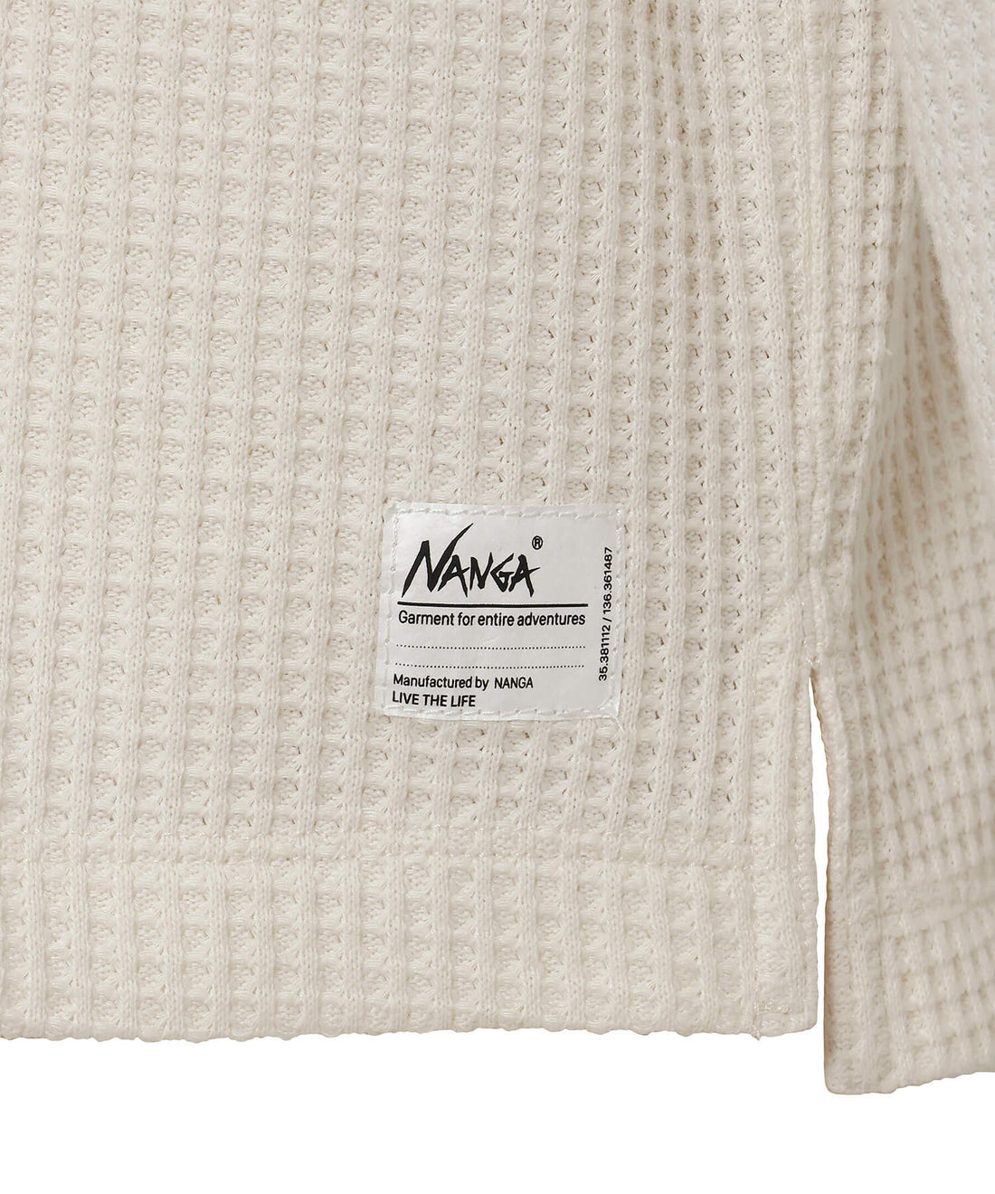 NANGA ECO HYBRID WAFFLE L/S TEE(MEN) / 華夫格長袖T恤