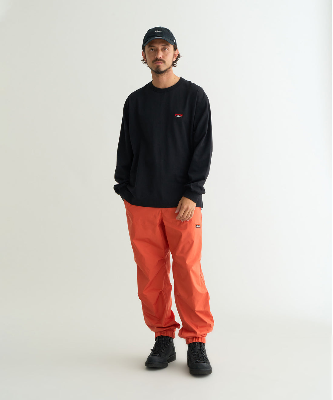 NANGA ECO HYBRID BOX LOGO EMBROIDERY L/S TEE(UNISEX) / 刺繡長袖T恤