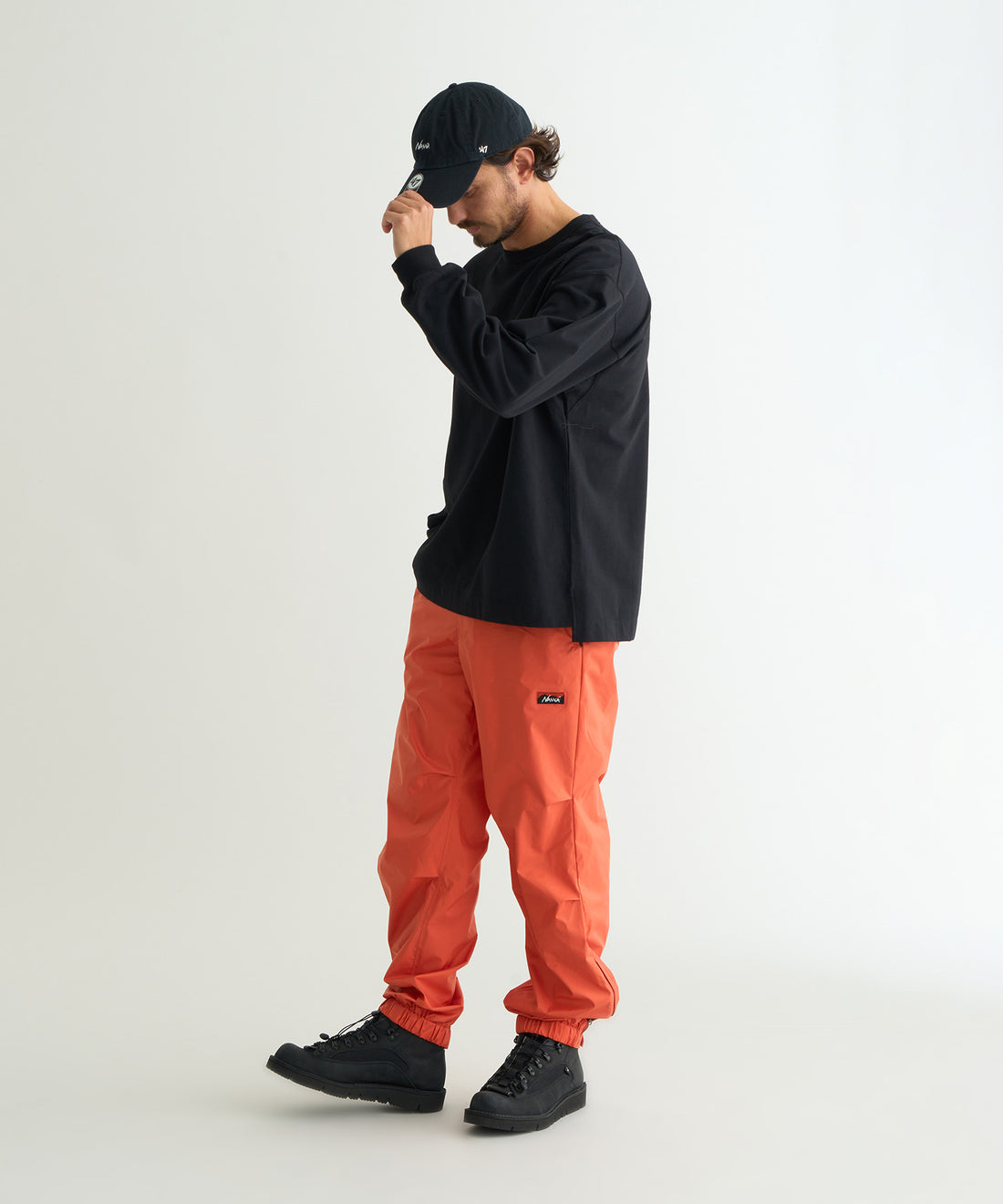 NANGA ECO HYBRID BOX LOGO EMBROIDERY L/S TEE(UNISEX) / 刺繡長袖T恤