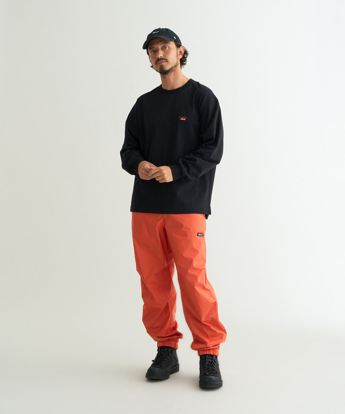 NANGA ECO HYBRID BOX LOGO EMBROIDERY L/S TEE(UNISEX) / 刺繡長袖T恤