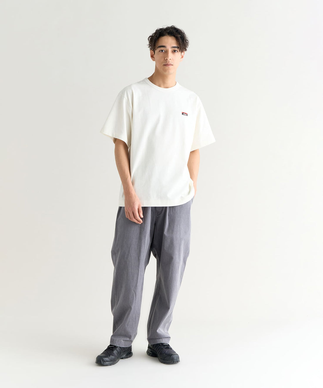 NANGA ECO HYBRID BOX LOGO EMBROIDERY TEE(UNISEX) / 中性款 小標 短袖T恤