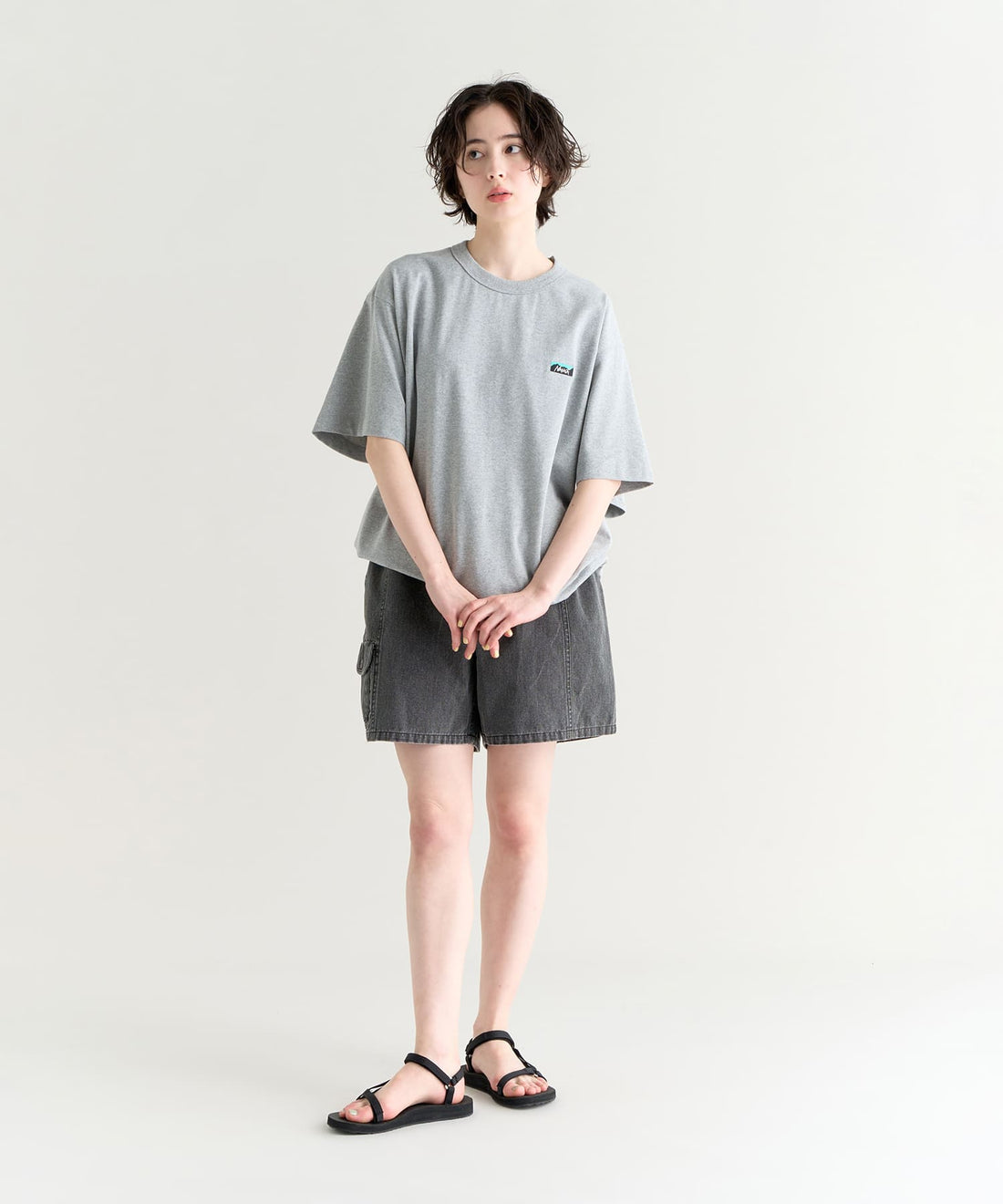 NANGA ECO HYBRID BOX LOGO EMBROIDERY TEE(UNISEX) / 中性款 小標 短袖T恤