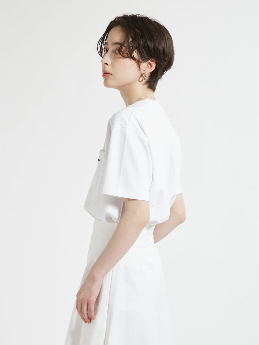 BARBOUR / 胸口刺繡口袋羅馬布 短袖T恤(日本限定/女裝)