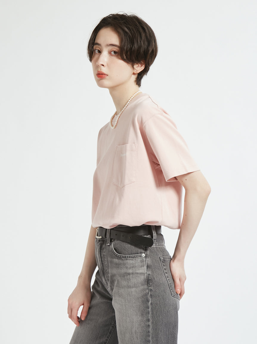 BARBOUR / 胸口刺繡口袋羅馬布 短袖T恤(日本限定/女裝)