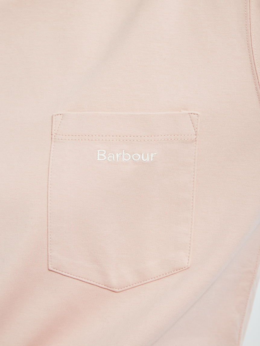 BARBOUR / 胸口刺繡口袋羅馬布 短袖T恤(日本限定/女裝)