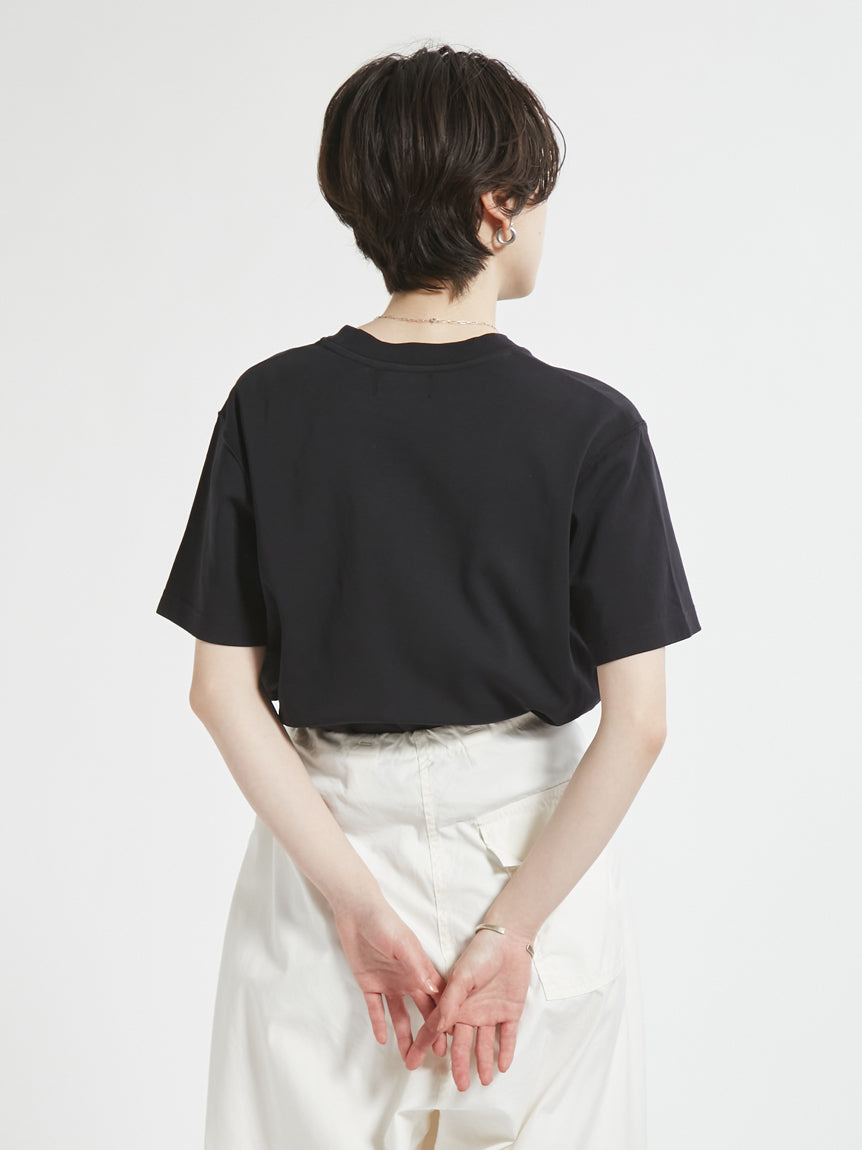 BARBOUR / 胸口刺繡口袋羅馬布 短袖T恤(日本限定/女裝)