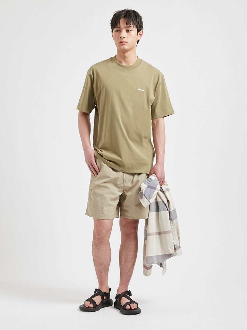 BARBOUR / 簡約刺繡標誌短袖T恤(日本限定)