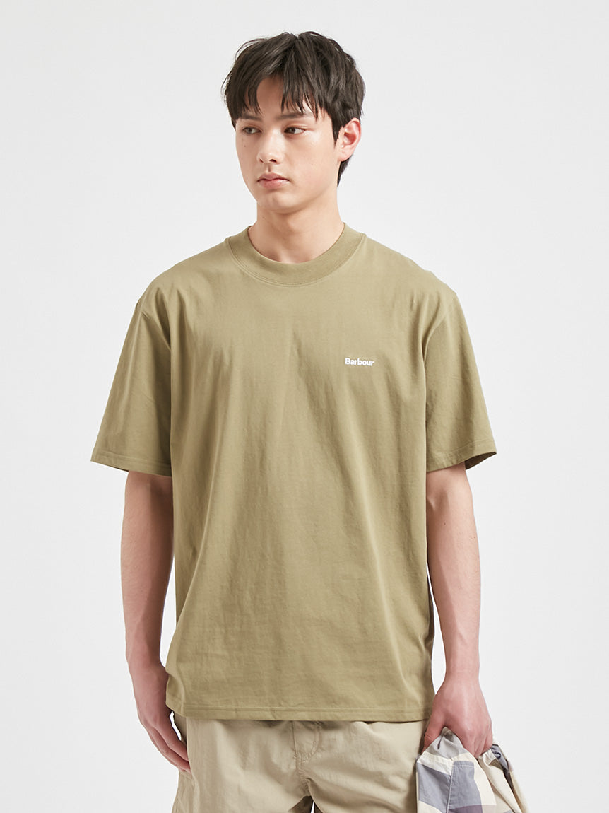 BARBOUR / 簡約刺繡標誌短袖T恤(日本限定)