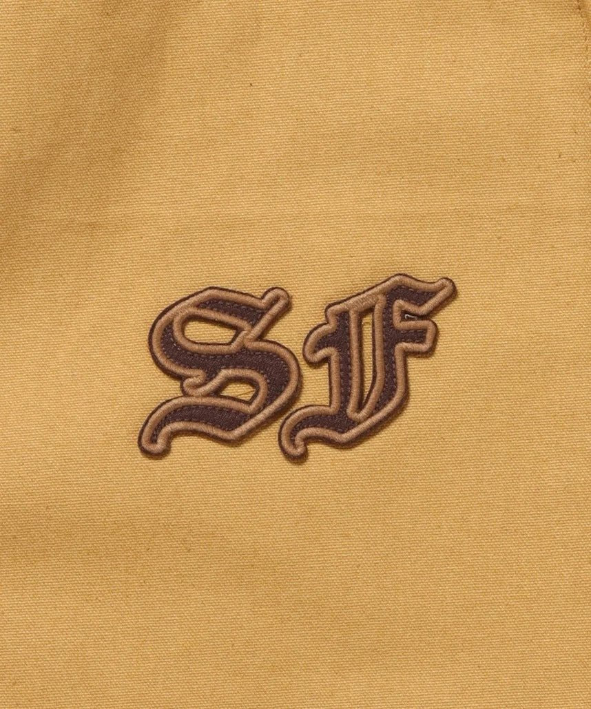 BEN DAVIS / 復古刺繡羅紋袖口 帆布工作外套