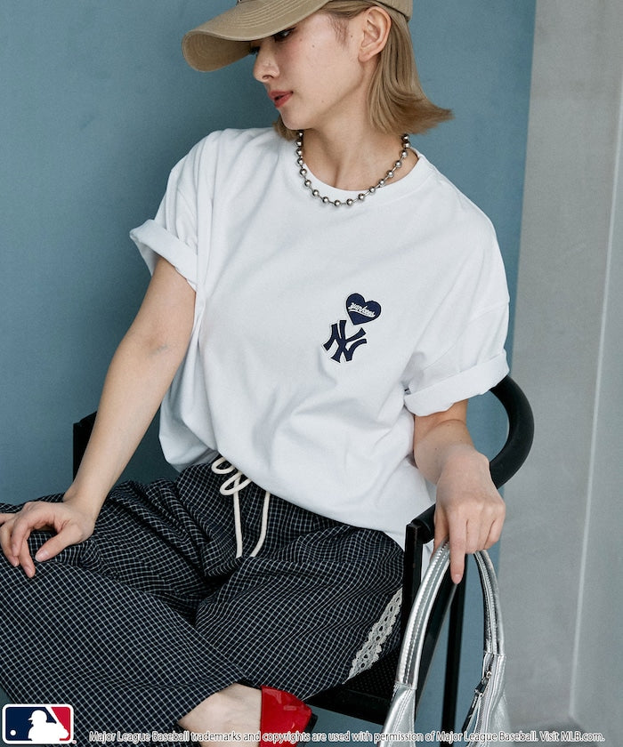 MLB x FREAK’S STORE愛心刺繡 短袖T恤